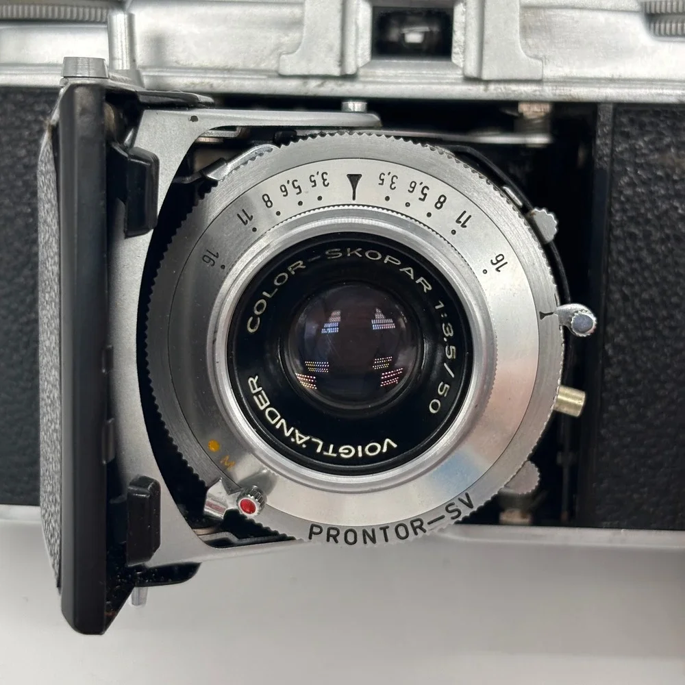 Voigtlander Vito II Folding 35mm Film Camera Color-Skopar 50mm f/3.5 Prontor-SV